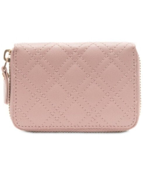 Collection Xiix Quilted Leather Mini Zip Around Wallet Blush Gold