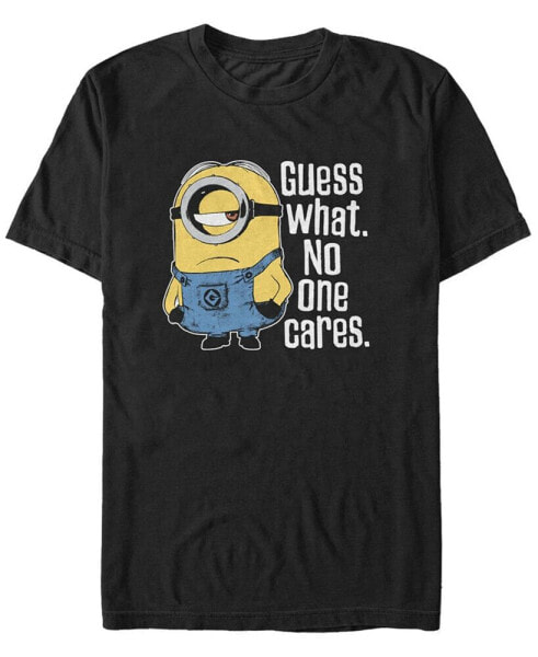 Minions Men's Stuart No One Cares Short Sleeve T-Shirt