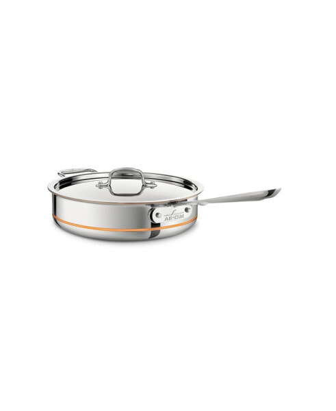 Stainless Steel, Aluminum and Copper Core 5-Ply Bonded 5-Quart Saute Pan with Lid