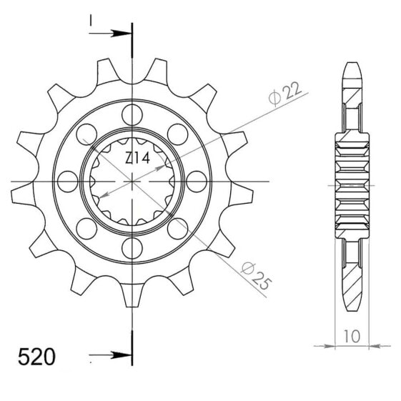 SUPERSPROX MV Agusta 520x14 CST250300X14 front sprocket