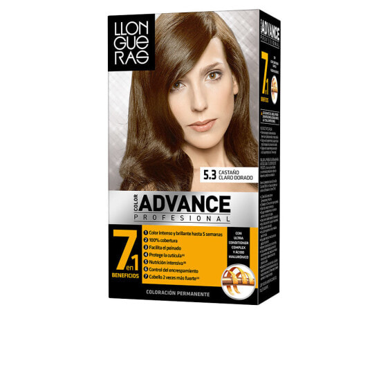 Llongueras Color Advance Permanent Hair Color No.5.3 Light Golden Brown Перманентная краска для волос, оттенок золотисто-светло-коричневый