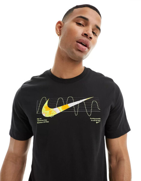 Nike Running Dri-FIT IYKYK logo t-shirt in black