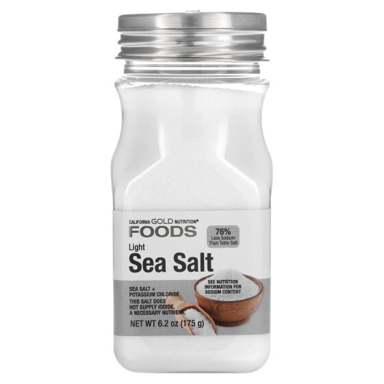 Foods, Light Sea Salt, 6.2 oz (175 g)