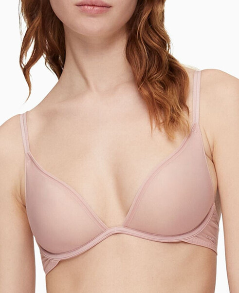 Women's Sheer Marquisette Unlined Plunge Bra QF6727