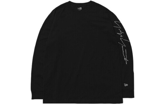 Yohji Yamamoto/山本耀司 x New Era 联名款 SS20 单侧袖标 Logo 长袖T恤 男女同款 黑色 送礼推荐 / Футболка Yohji Yamamoto x HN-T99-83