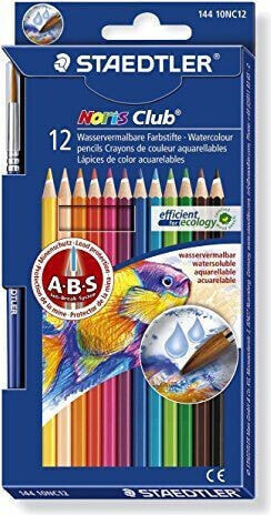 Staedtler Kredki akwarelowe 12 kolorĂłw z pÄ™dzelkiem