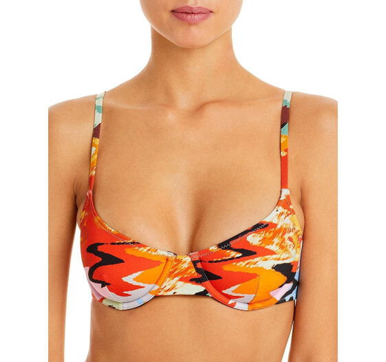 Solid & Striped 286036 The Ginger Printed Underwire Bikini Top, Size Large
