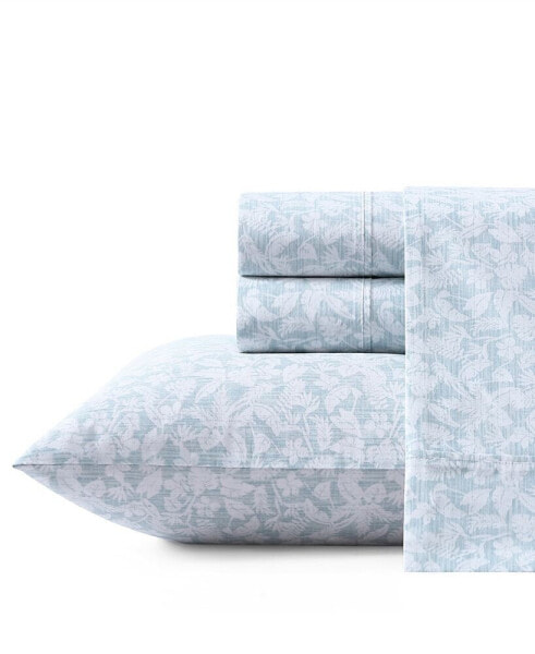 Постельное белье Tommy Bahama Home Koya Bay Cool Zone 200 TC Percale Cotton 4 Piece Sheet Set, Queen