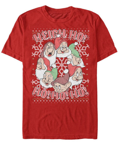 Men's Disney Snow White All Dwarfs Christmas Short Sleeve T-shirt