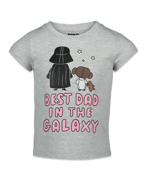 Starwars Darth Vader Princess Leia Girls Graphic T-Shirt Toddler| Child