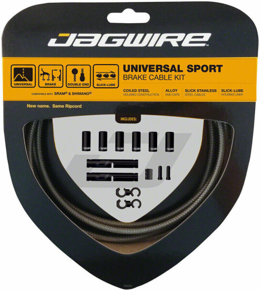 Тормозной трос универсальный Jagwire Universal Sport, карбон серебристый
