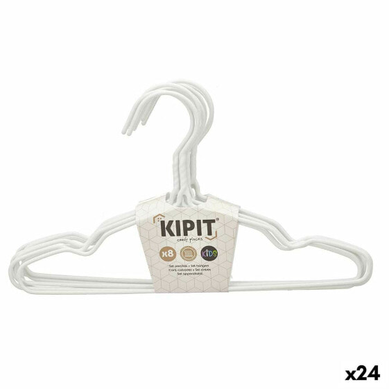 Набор вешалок для детей Kipit Детский 30 x 18 x 1 см Белый Металл Силикон (24 штуки)