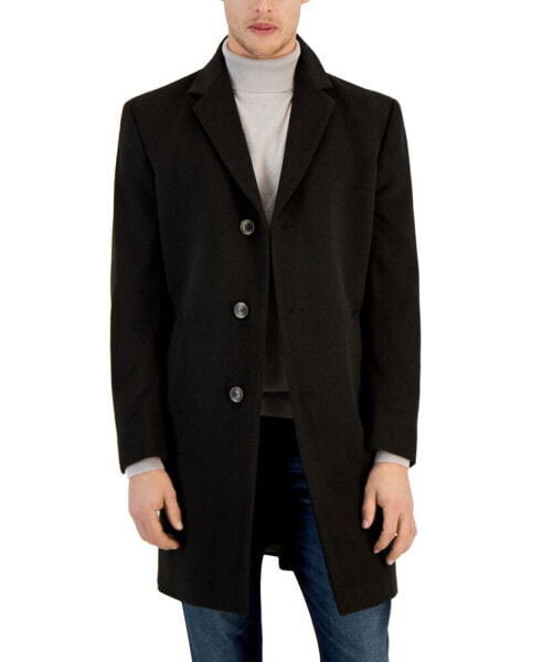 Men's Regular-Fit Camber Wool-Blend Overcoat