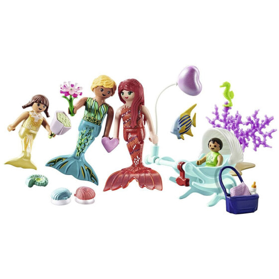 PLAYMOBIL Loving Mermaid Family Construction Game