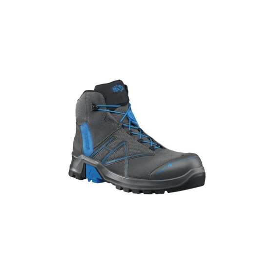 Haix Sicherheitsstiefel Connexis® GTX mid Größe 8 (42) grau/blau S3 HRO HI CI WR SRC Rindspaltleder 2.0-2.2 mm/Textil