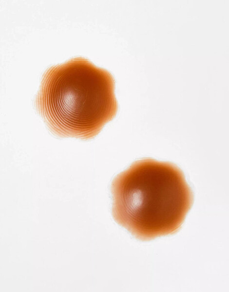 ASOS DESIGN tonal silicone reusable nipple covers in brown