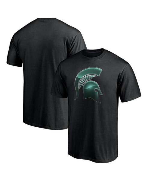 Men's Black Michigan State Spartans Team Midnight Mascot T-shirt