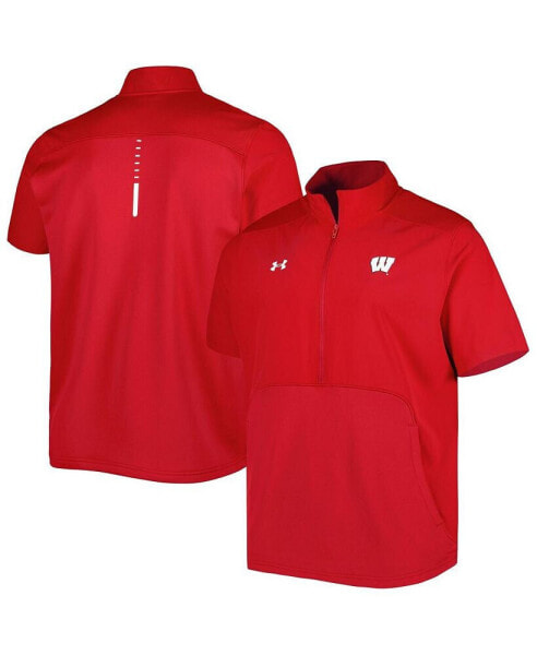 Men's Red Wisconsin Badgers Motivate 2.0 Half-Zip Jacket