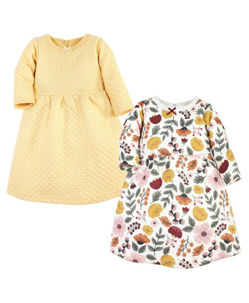 Baby Girls Cotton Dresses, Fall Botanical