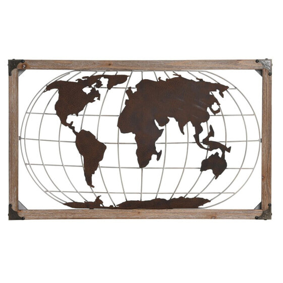 Декоративная фигура DKD Home Decor Карта Мира Металл Медь Естественный 75 x 6 x 46 см