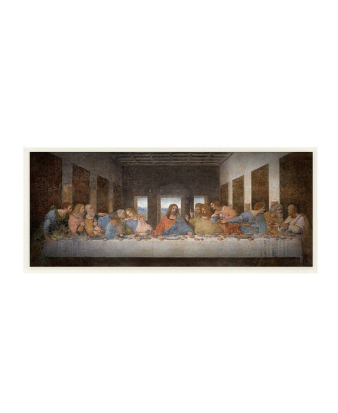 Da Vinci The Last Supper Religious Classical Painting Wall Plaque Art, 7" x 17"