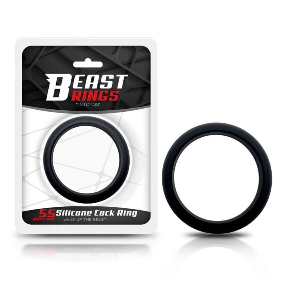 Эрекционное кольцо из твердого силикона BEAST RINGS Solid Silicone 5.5 см Черное