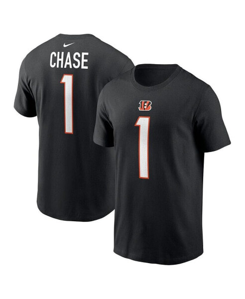 Men's Ja'Marr Chase Black Cincinnati Bengals Player Name and Number T-shirt
