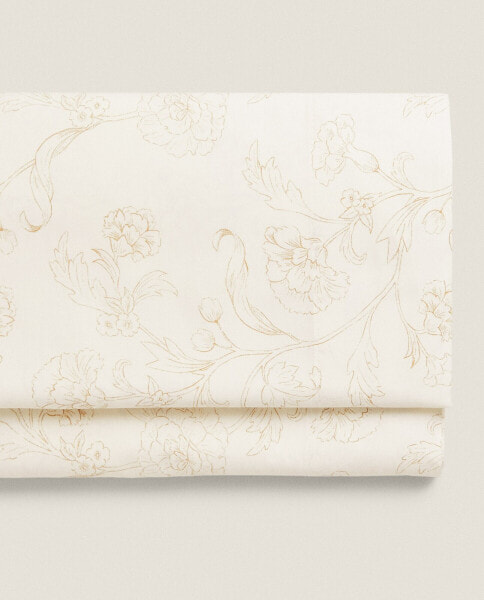 Простыня с цветочным принтом ZARAHOME Floral print 200TC Cotton Percale