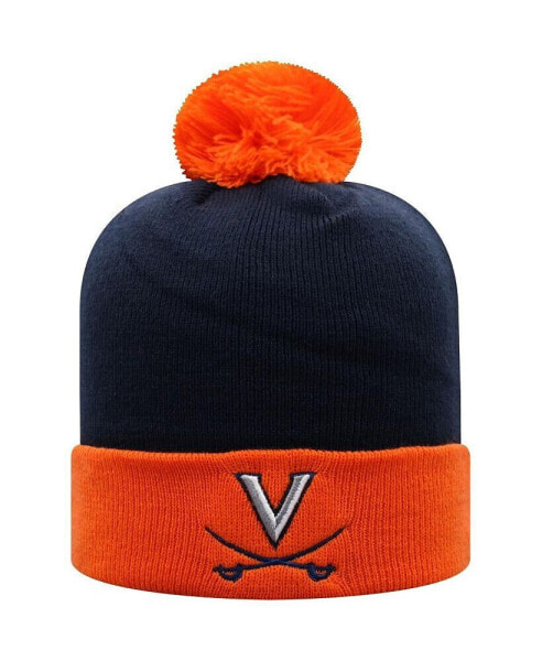 Шапка с помпоном Top of the World для мужчин "Virginia Cavaliers" с добавлением синего и оранжевого цветов