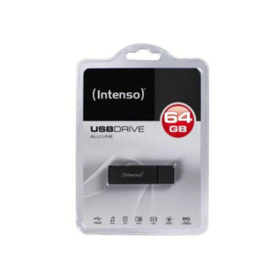 Память USB и Micro USB INTENSO ALU LINE 64 GB Антрацитный 64 Гб USВ-флешь память