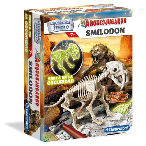 CLEMENTONI Smilodon Fluorescent Archeology Game Spanish