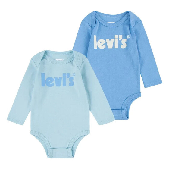 Боди для малышей Levi's Kids Боди с длинным рукавом с логотипом плаката 2 штуки