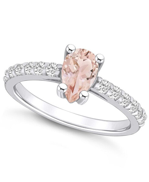 Кольцо Macy's Morganite Diamond in White Gold