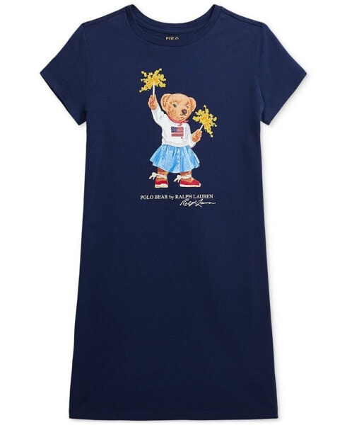 Big Girls Polo Bear Cotton Jersey Tee Dress