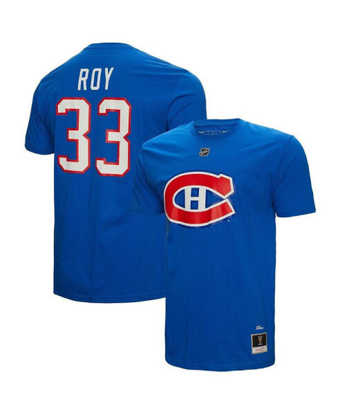 Men's Patrick Roy Blue Montreal Canadiens Name and Number T-shirt