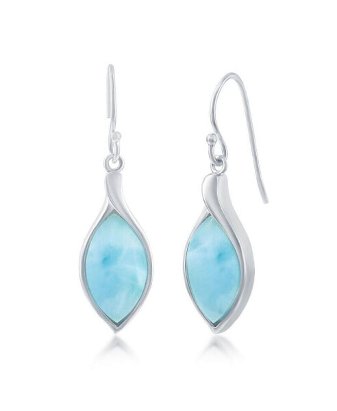 Серьги Caribbean Treasures Marquise Larimar