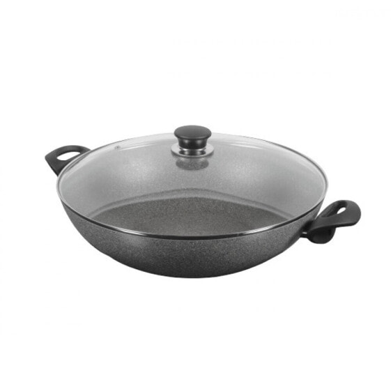 Ballarini Ferrara 36 CM Patelnia Wok Granitowy Nieprzywierający Z Pokrywką