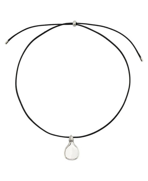 Rebl Jewelry puff Teardrop Pendant Necklace