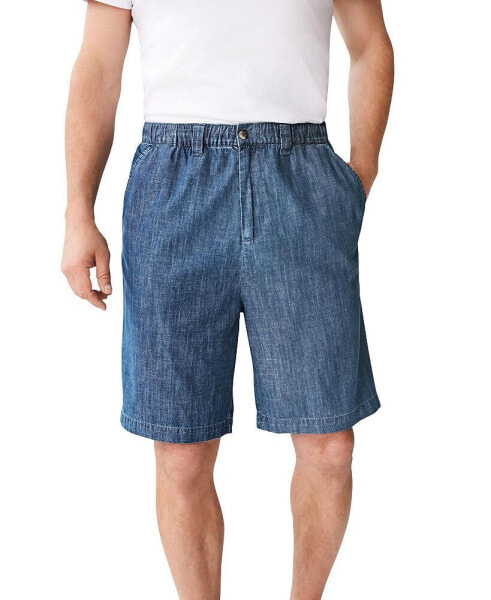 Big & Tall Knockarounds 8" Full Elastic Plain Front Shorts