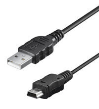 Wentronic Goobay DAT f/ MOT V3 mini USB, Male/Male, Black