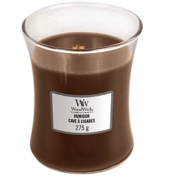 Woodwick Humidor Aroma Candle Ароматическая свеча c ароматом табачных листьев, изысканной замши и цветов персика 275 г