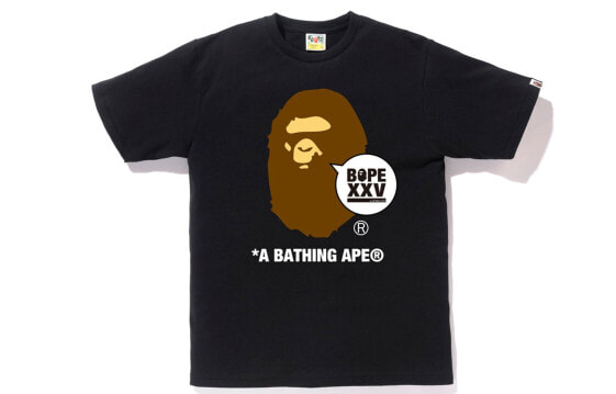 BAPE XXV Ape Head Tee Black 25周年限定 大猿人头短袖T恤 男女同款 黑色 / Футболка BAPE XXV Ape Head Tee Black 25 T bape-ss18-057