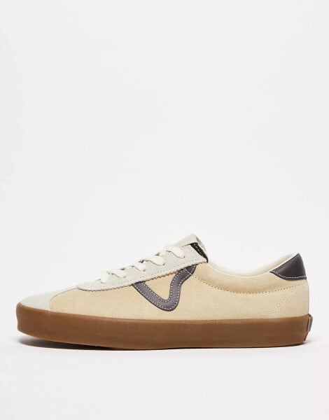 Vans Sport Low gum sole trainers in light tan