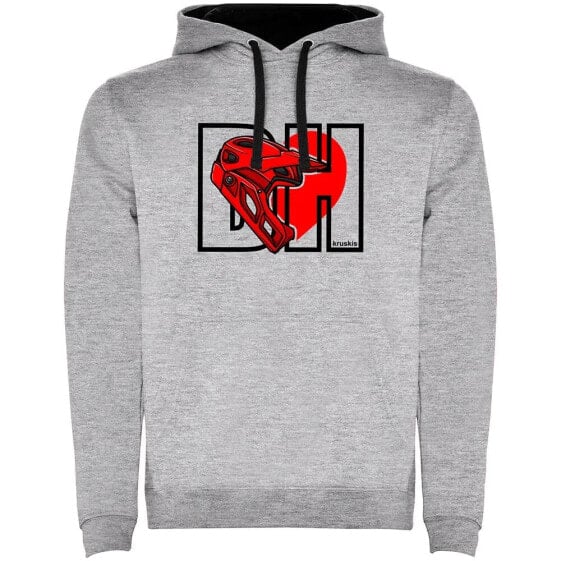 KRUSKIS I Love Downhill Two-Colour hoodie