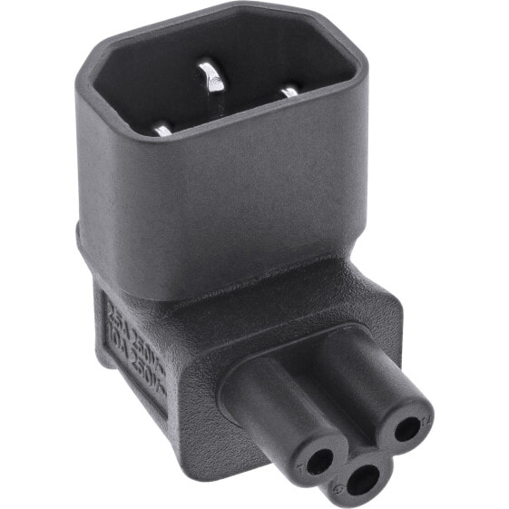 InLine Power supply adapter IEC 60320 C14 / C5 - up/down angled - 3pin IEC device
