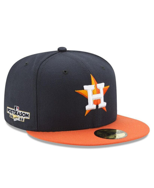 Men's Navy Houston Astros 2022 Postseason Road Side Patch 59FIFTY Fitted Hat