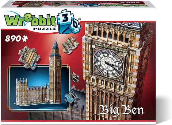 Wrebbit 3D W3D-2002 - Big Ben und House Of Parliament - Queen Elisabeth Tower, 3D-Puzzle