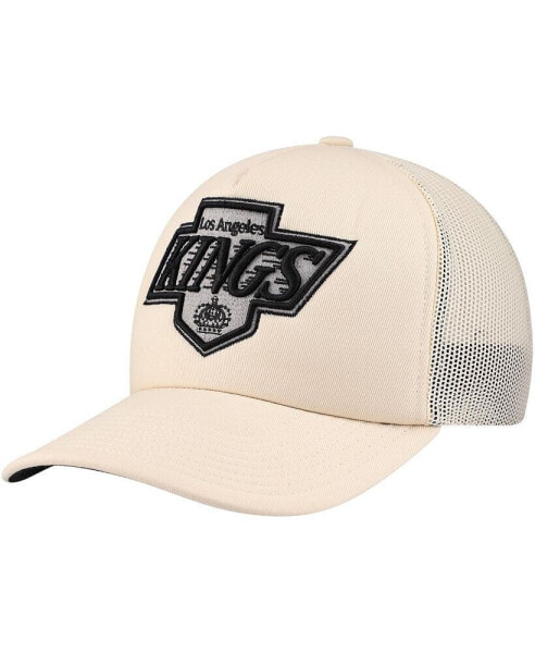 Men's Cream Los Angeles Kings Foam Front Trucker Adjustable Hat