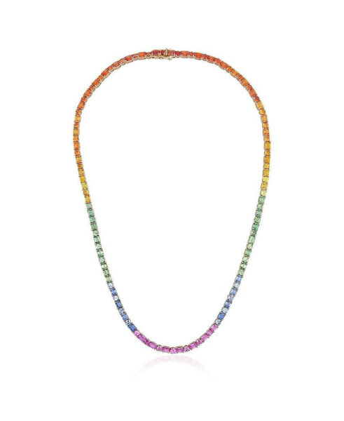 The Lovery rainbow Gemstone Sapphire Necklace