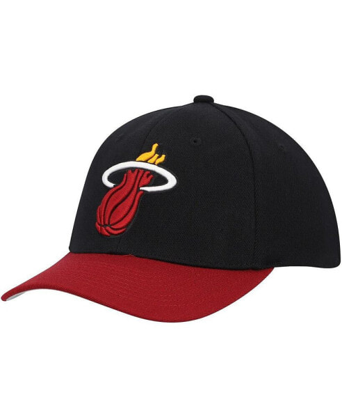 Men's Black, Red Miami Heat MVP Team Two-Tone 2.0 Stretch-Snapback Hat